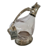 Vintage Crystal and Silver Duck Decanter