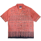 Block Print Short Sleeved Shirt - Terracotta