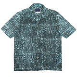 Batik Print Short Sleeve Shirt - GREEN