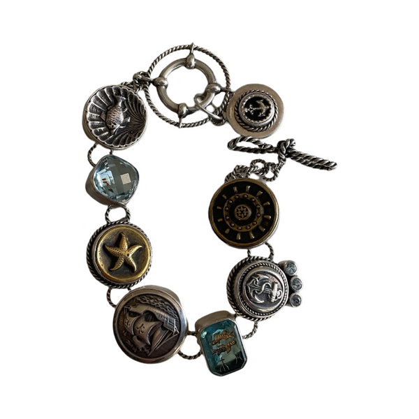 VINTAGE STERLING SILVER NAUTICAL BRACELET