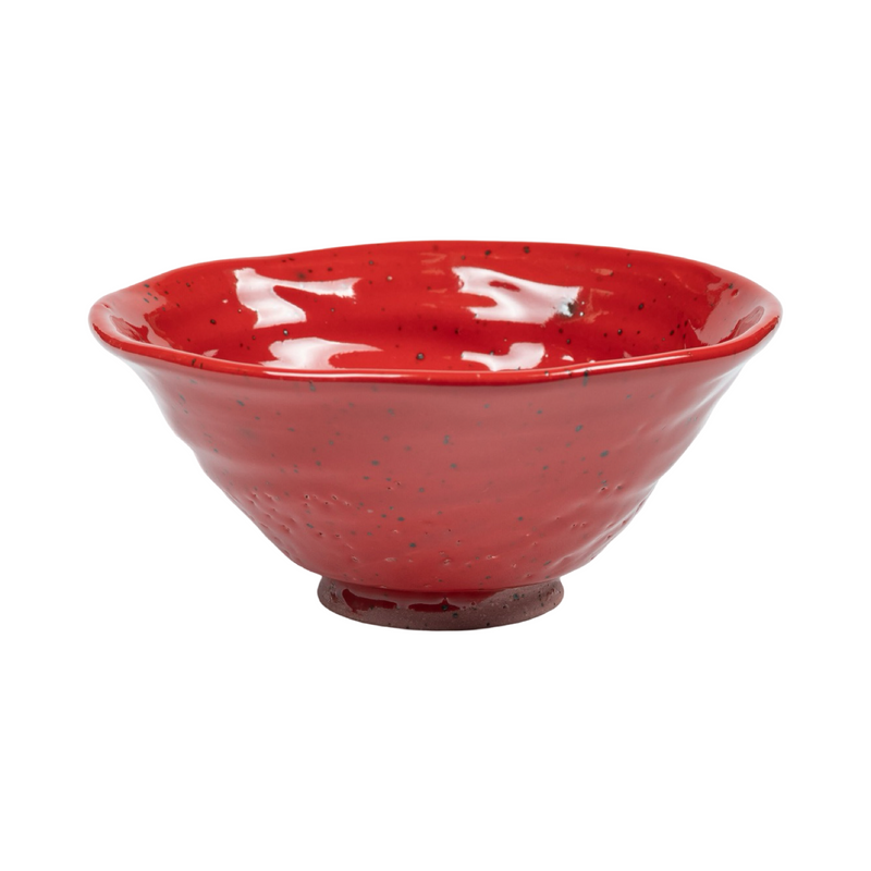 Hasami Cinnabar Plum-Blossom Ido Chawan