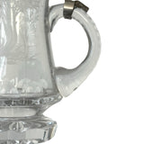 Vintage Glass Jug With Pewter Lid