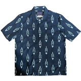 Hand Loomed Ikat Short Sleeve Shirt - NAVY