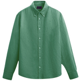 "NICK" Button Down Cotton Linen Long Sleeve Shirt (Made to order)