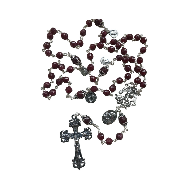 Ruby Gemstone Rosary Rosary Necklace
