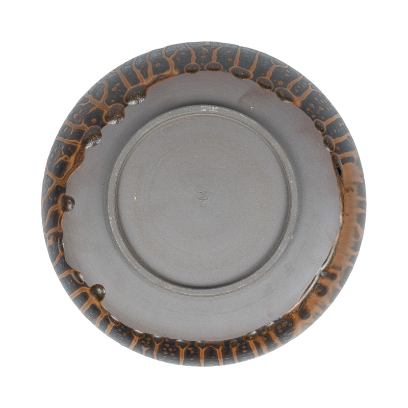 Large Takatori Bowl with Two-colour Splash Decoration