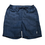 Japanese Cotton Linen Denim Shorts - Dark Navy