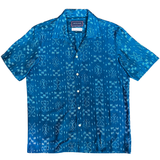 Hand Loomed Ikat Short Sleeve Shirt - TEAL