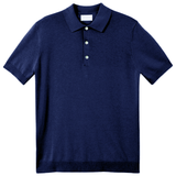 COTTON CASHMERE KNIT POLO SHIRT