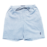 Washed Cotton Linen Shorts - Ice Blue