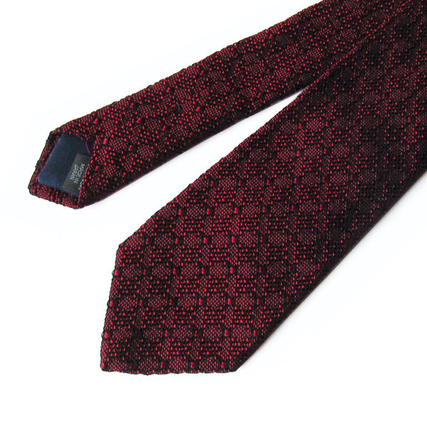 Lattice Jacquard Tie (Wine)