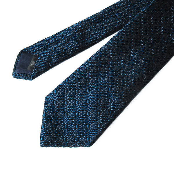 Lattice Jacquard Tie (Indigo)