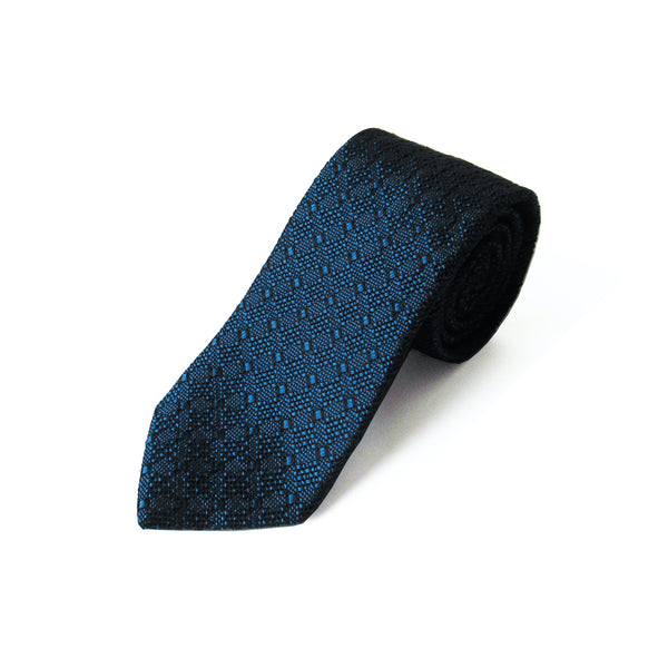 Lattice Jacquard Tie (Indigo)