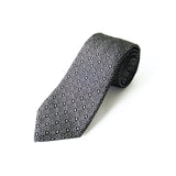 Lattice Jacquard Tie (White Gray)