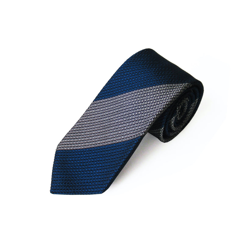 Fresco Regimental Thai Tie (Navy x White)