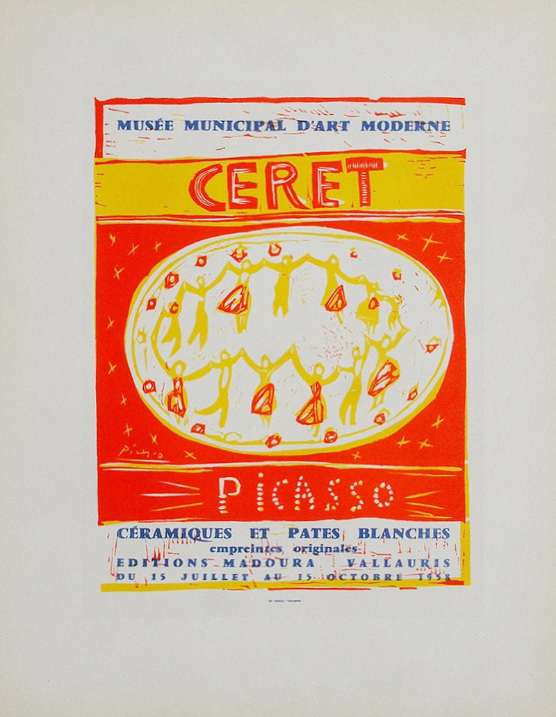 Original Lithograph - 'Musee Municipal D'Art Moderne Ceret- Picasso' 1959