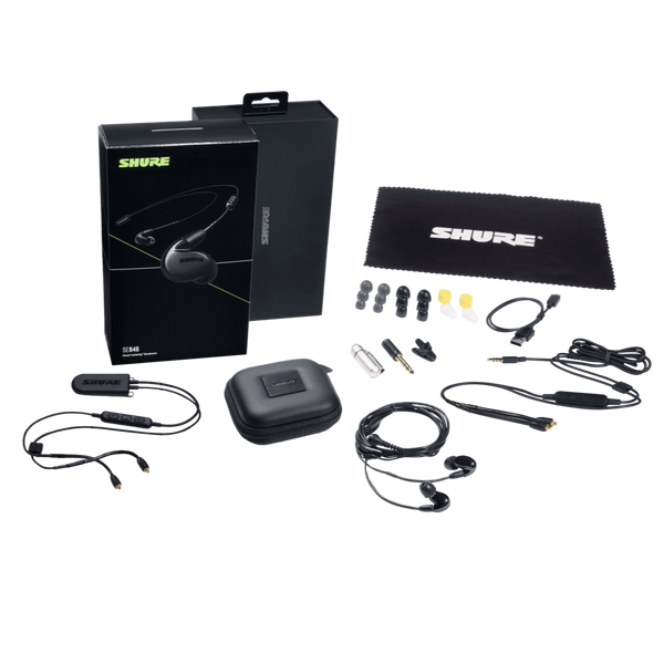 SE846 Sound-Isolating Earphones with Bluetooth 5.0 and Wired Accessory Cables (Black)