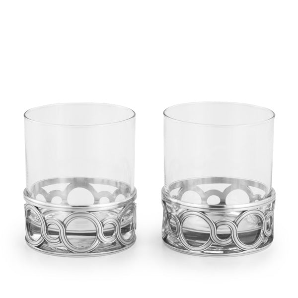 Medallion Whisky Tumbler Pair