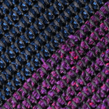 Fresco Tweed Panel Tie (Purple x Dark Navy)