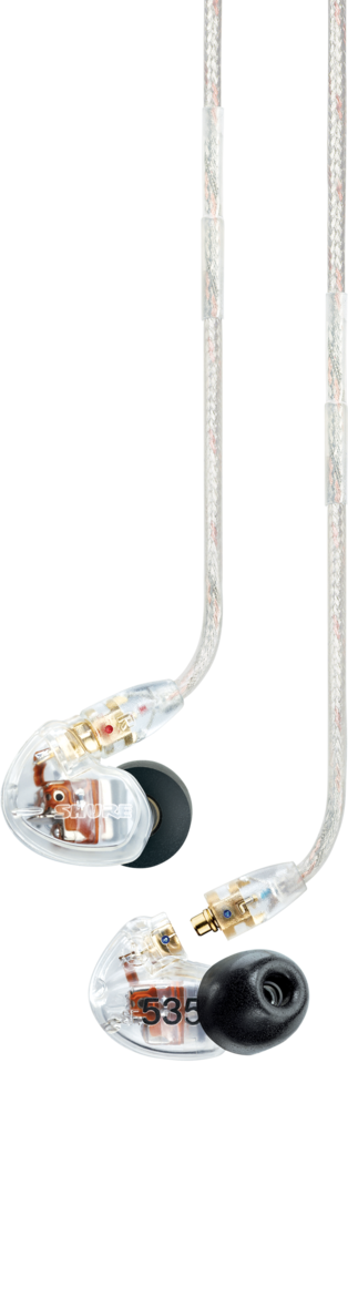 SE535 Sound-Isolating In-Ear Stereo Headphones with 3.5mm Audio Cable (Clear)