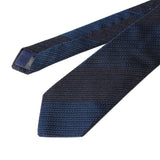 Fresco Tweed Panel Tie (Dark Navy x Dark Navy)