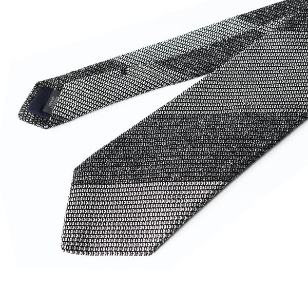 Fresco Tweed Panel Tie (Gray x White)