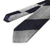 Fresco Tweed Panel Tie (Dark Navy x White)