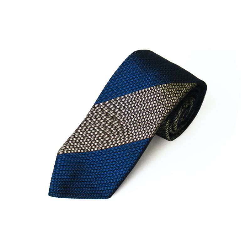 Fresco Regimental Thai Tie (Navy x Gold)