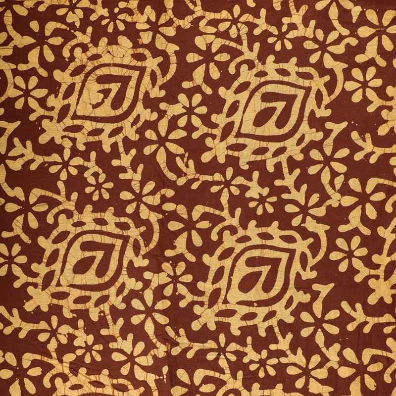 Hand Print Batik - Yellow / Brown