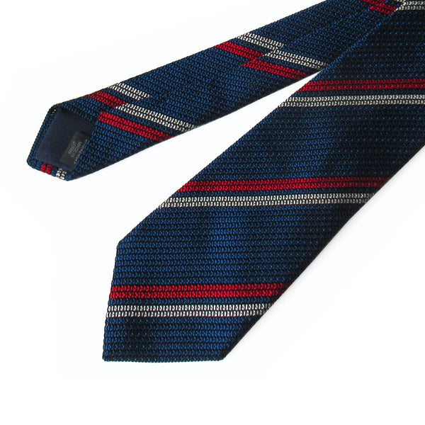 2 Line Regimental Tie (Navy x Red)