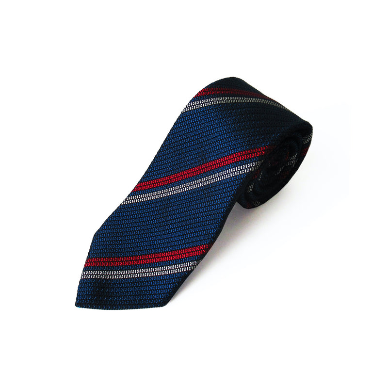 2 Line Regimental Tie (Navy x Red)