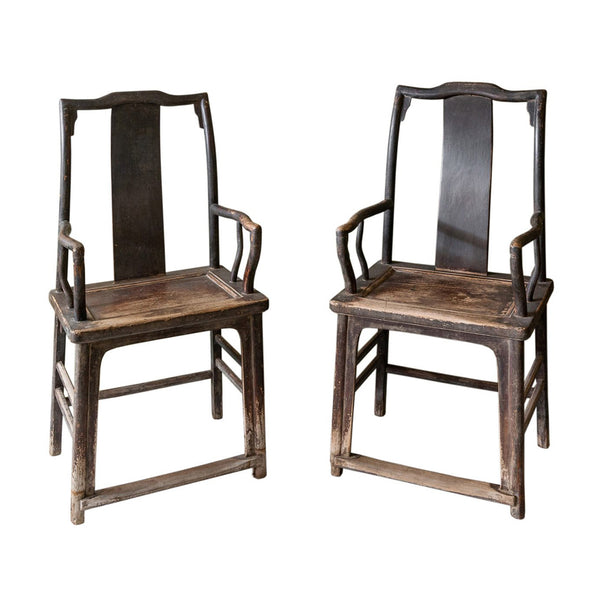 A Pair of Antique Shanxi Highback Chairs