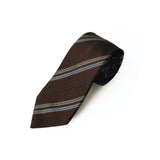 2 Line Regimental Tie (Brown)