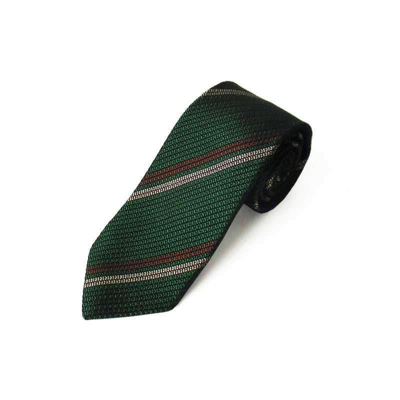 2 Line Regimental Tie (Green)