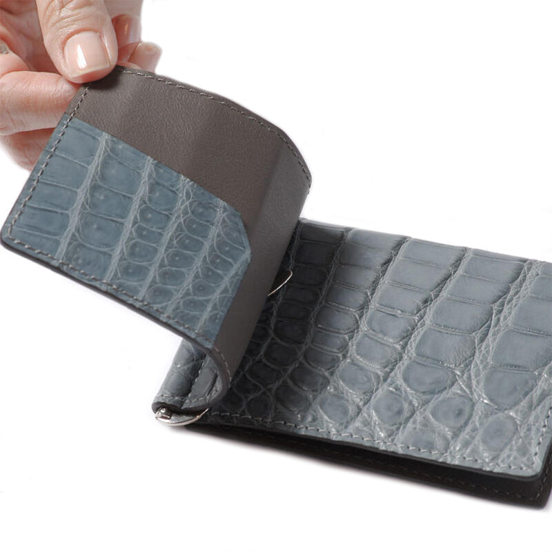 Grey Crocodile Wallet