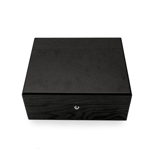 KronoKeeper Black Ash Watchbox - 6 Watches