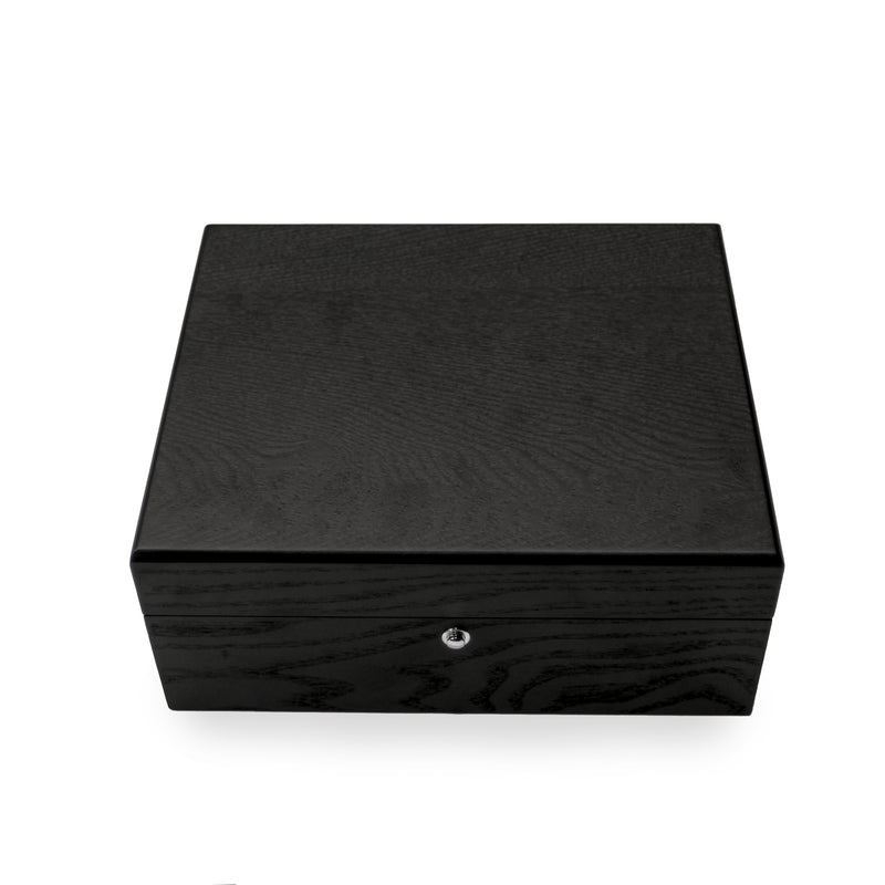 KronoKeeper Black Ash Watchbox - 6 Watches