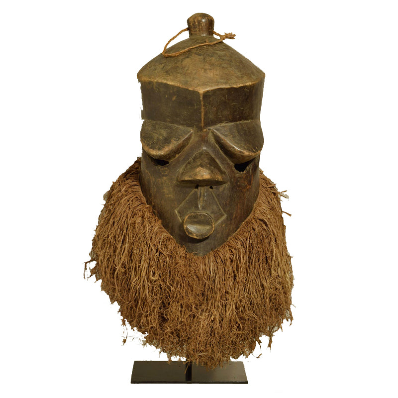 Ancestor Suka Raffia Helmet Mask