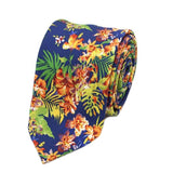 Navy Floral Silk Tie