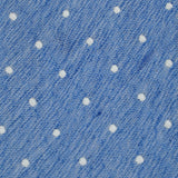 Blue Polka-Dot Silk Cotton Tie