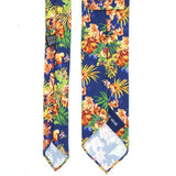 Navy Floral Silk Tie