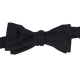 Black Silk Satin Self-Tie Bow Tie