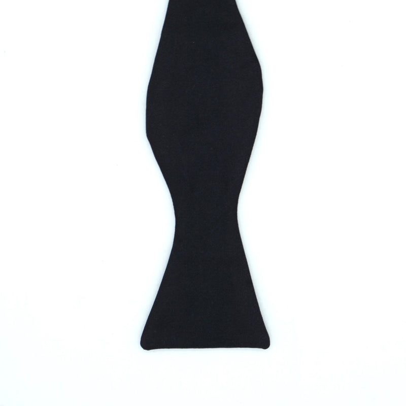 Black Silk Satin Self-Tie Bow Tie