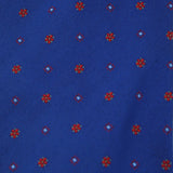 Blue and Red Floral Patterned Silk Tie