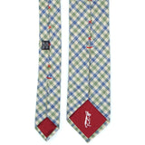 Blue and Green Gun Club Check Silk Wool Tie