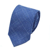Blue Silk Linen Tie