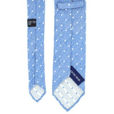 Blue Polka-Dot Silk Cotton Tie