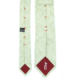 Green Herringbone Silk Wool Tie