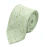 Green Herringbone Silk Wool Tie