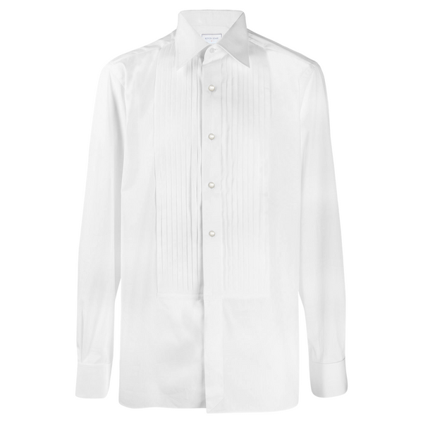 Egyptian Cotton Tuxedo Shirt with hand pleated bib (made to order)